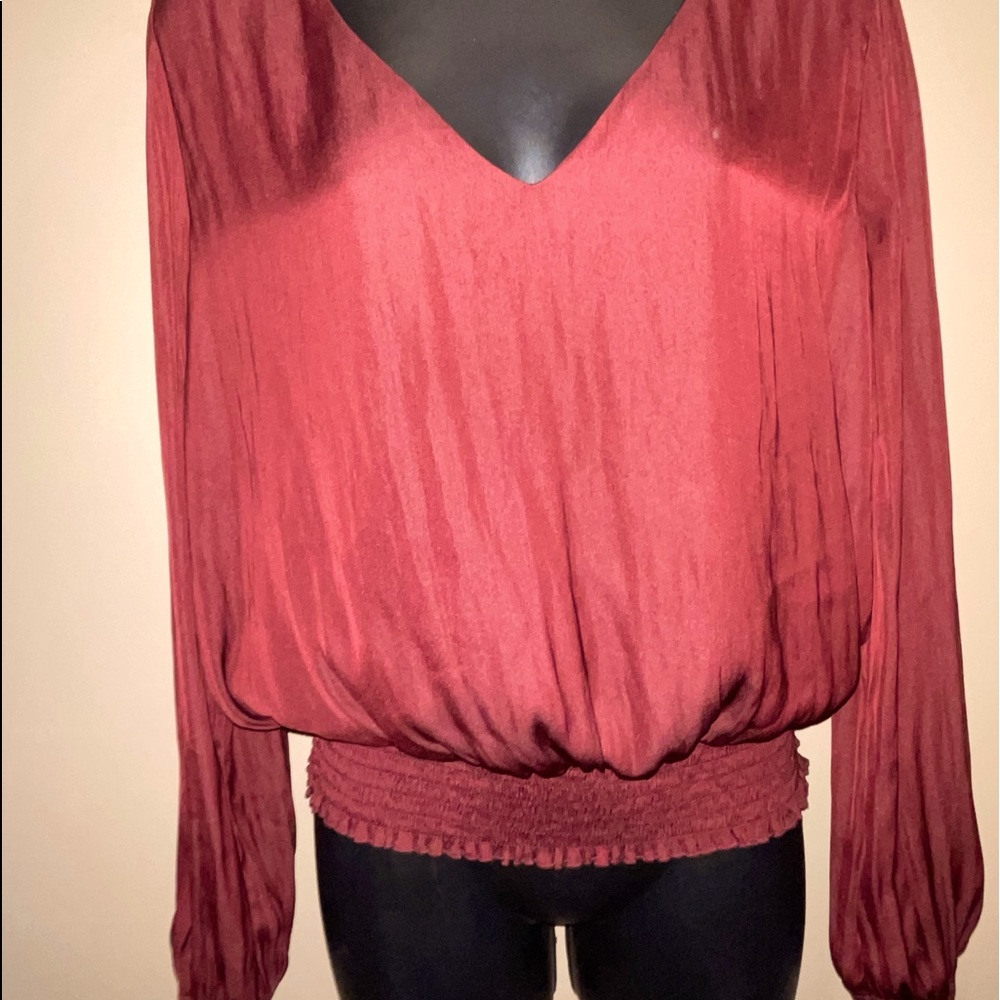 Silk ruched shirt